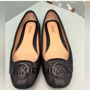 MK Michael Kors Fulton Leather Flats Women's Size 7M Ballet Slip On Shoes *